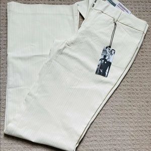 Express Design Studio Editor Pant Premiere Stretch Flare Pinstripe Size 4